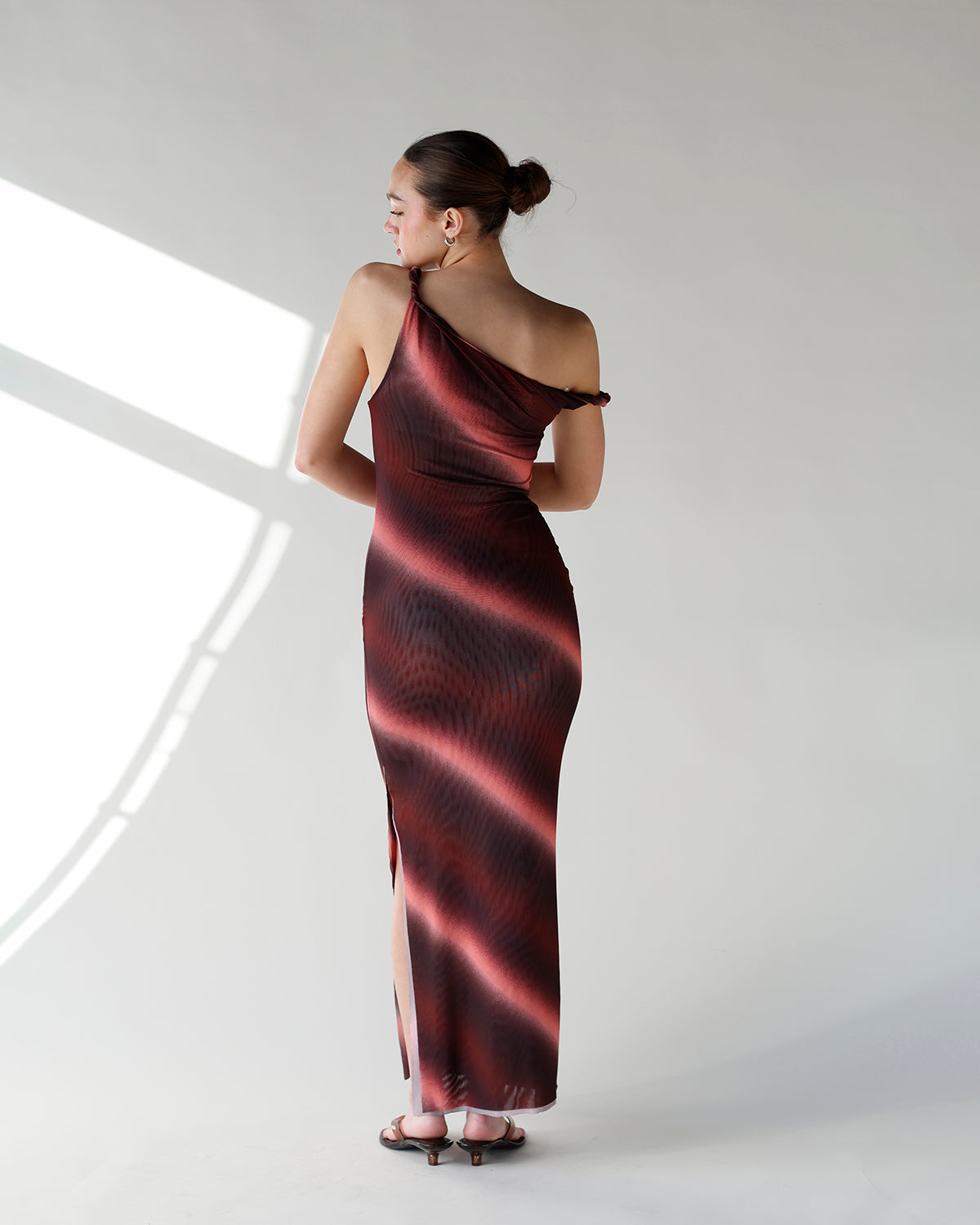 BLUSHING HORIZON MESH MAXI DRESS