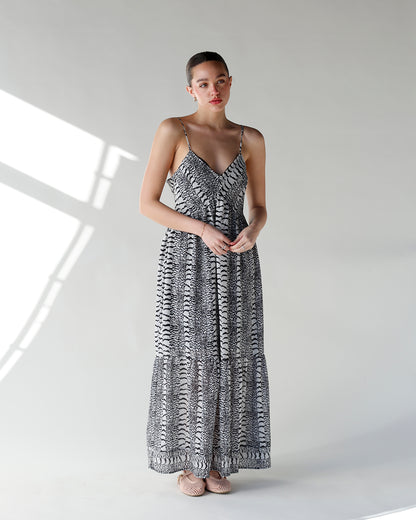 black and white animal print spaghetti strap maxi dress zebra print maxi dress
