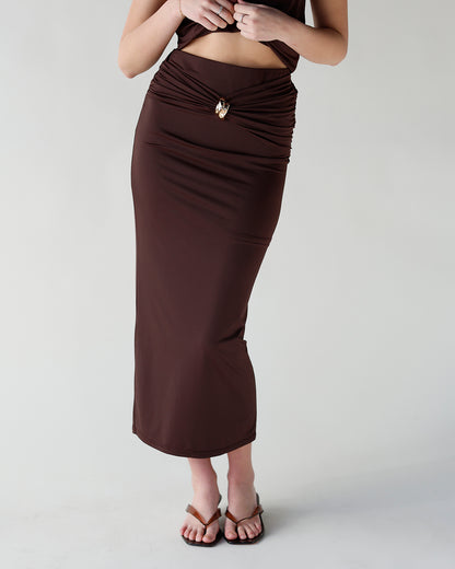 MARGO SANDAL KITTEN HEEL X BROWN