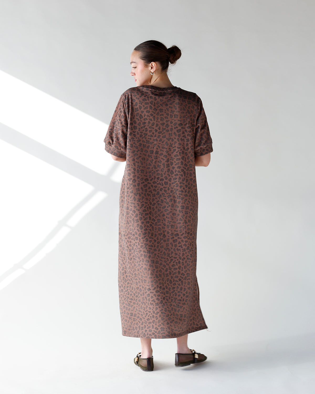 animal print t shirt dress Cheetah Gathered T-Shirt Dress  Salvage Cloth