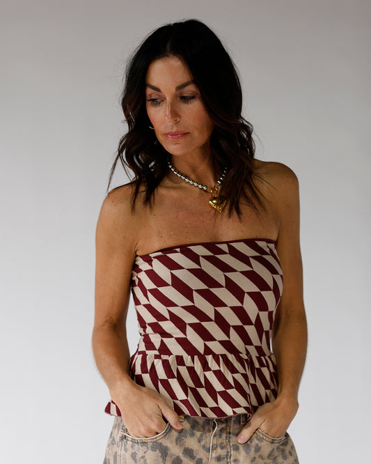 strapless top date night outfit burgundy top dressy top night out top 
