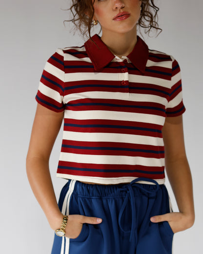 RORY CROPPED RUGBY TEE