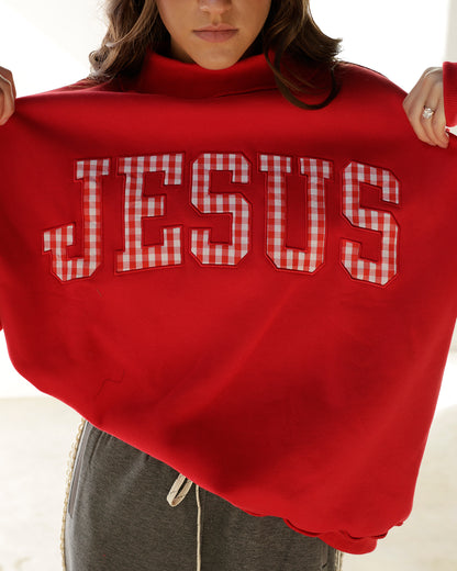 JESUS MOCK NECK SWEATSHIRT