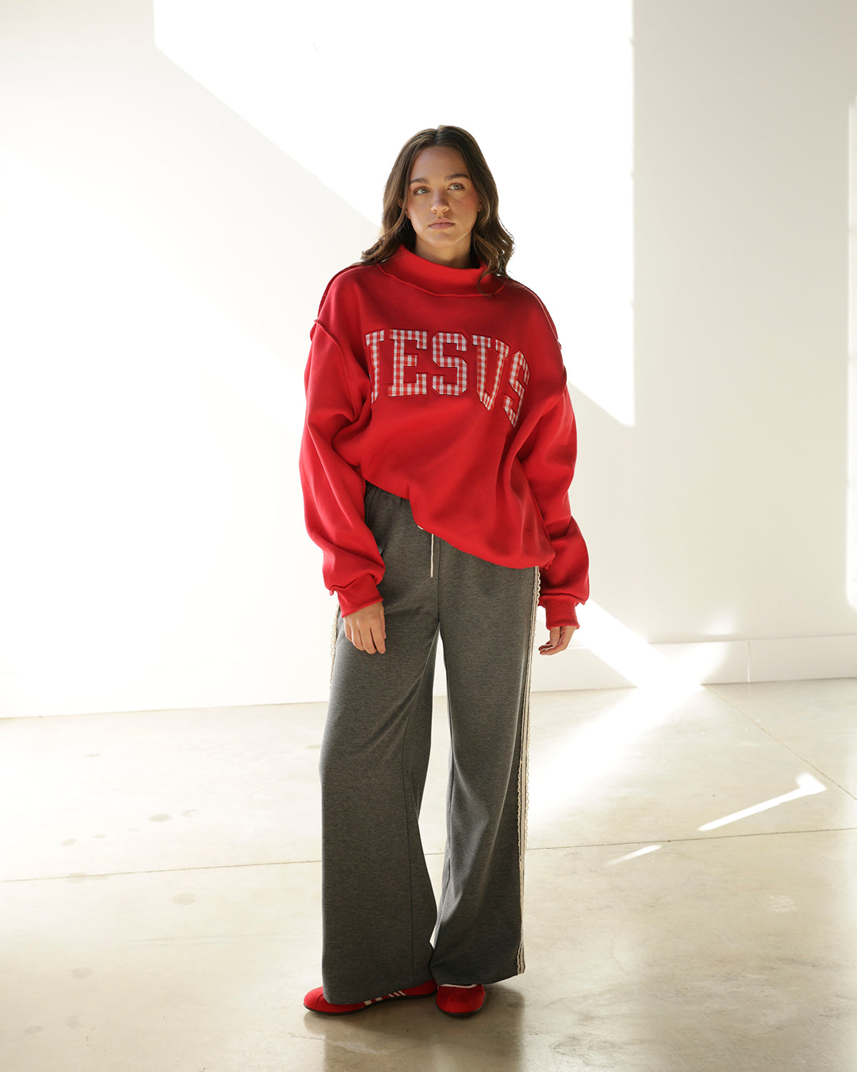 JESUS MOCK NECK SWEATSHIRT
