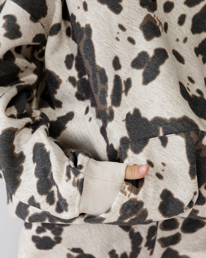 THE KAYLA SWEATSHIRT X COWHIDE