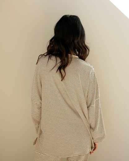 CHILL ALL DAY VIBES STRIPED TOP