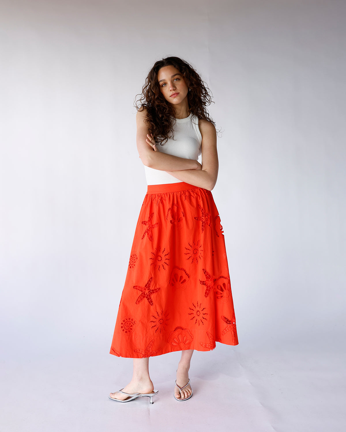 SHELL SEEKER MIDI SKIRT