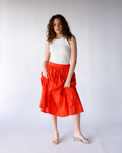 SHELL SEEKER MIDI SKIRT