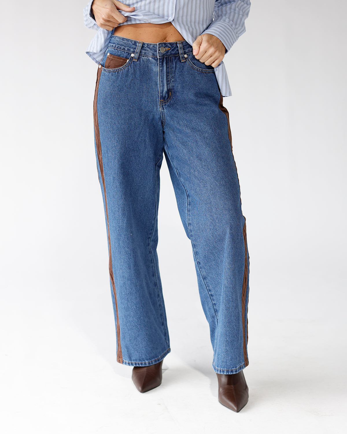 SUEDE AWAY WIDE LEG JEAN