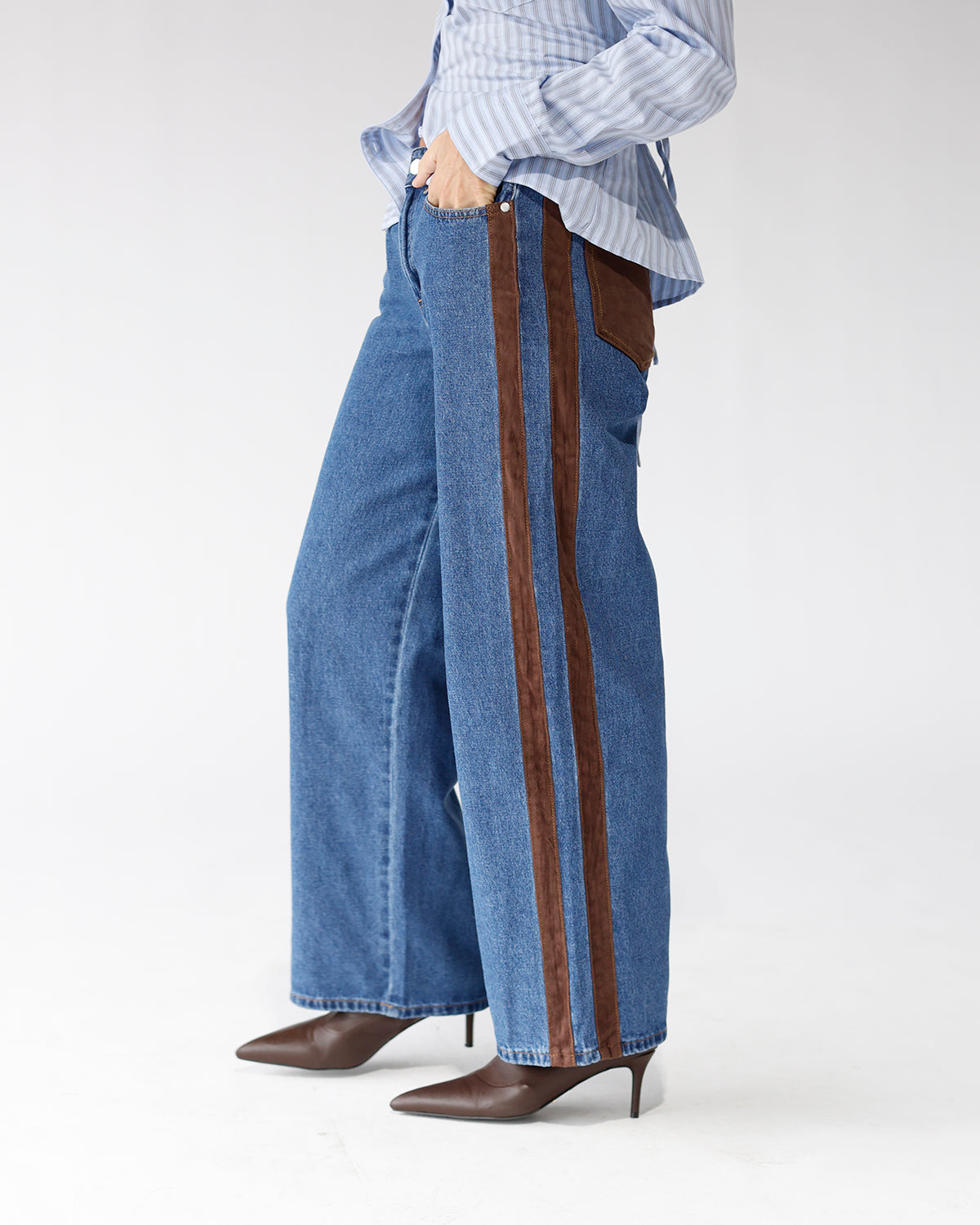 SUEDE AWAY WIDE LEG JEAN