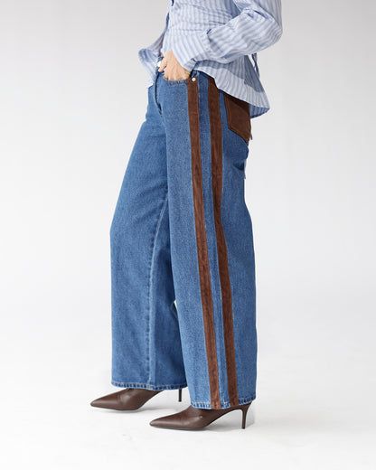SUEDE AWAY WIDE LEG JEAN