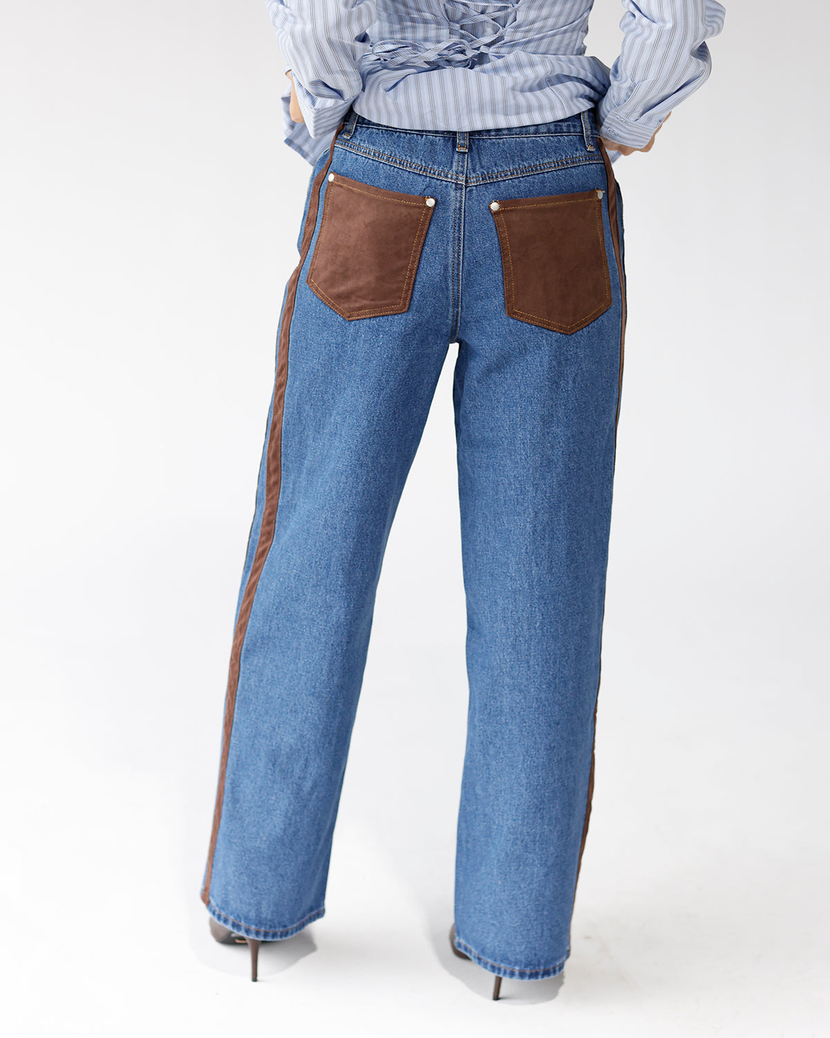 SUEDE AWAY WIDE LEG JEAN