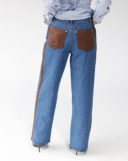 SUEDE AWAY WIDE LEG JEAN