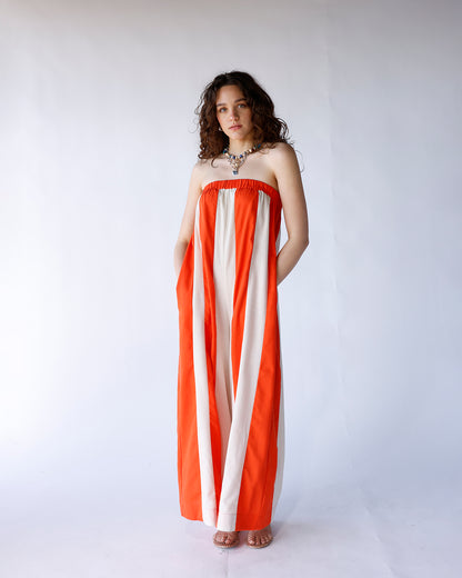 SUNKISSED STRIPED STRAPLESS JUMPSUIT