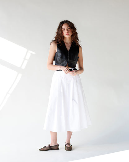 CENTRAL PARK MIDI SKIRT & BELT