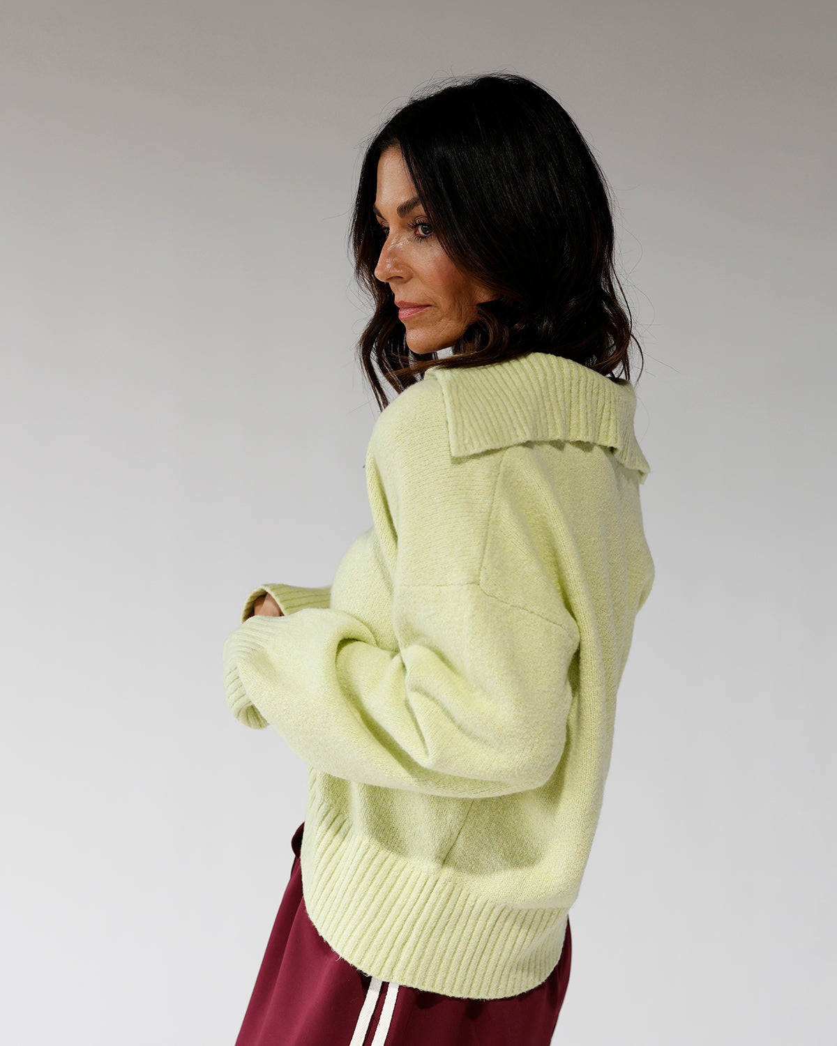 FREE PEOPLE TRADING UP POLO X MATCHA MELANGE