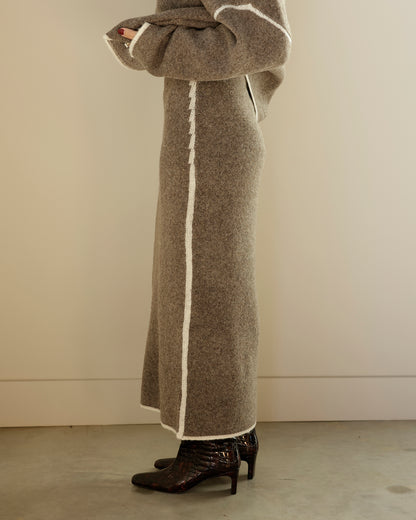 BRIENNE SWEATER SKIRT X BROWN