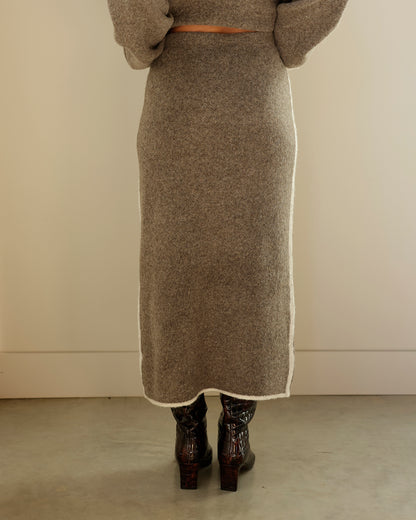 BRIENNE SWEATER SKIRT X BROWN