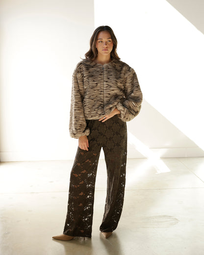 KEMPER TIGER FAUX FUR JACKET