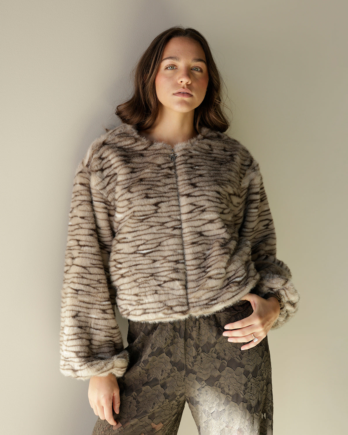 KEMPER TIGER FAUX FUR JACKET
