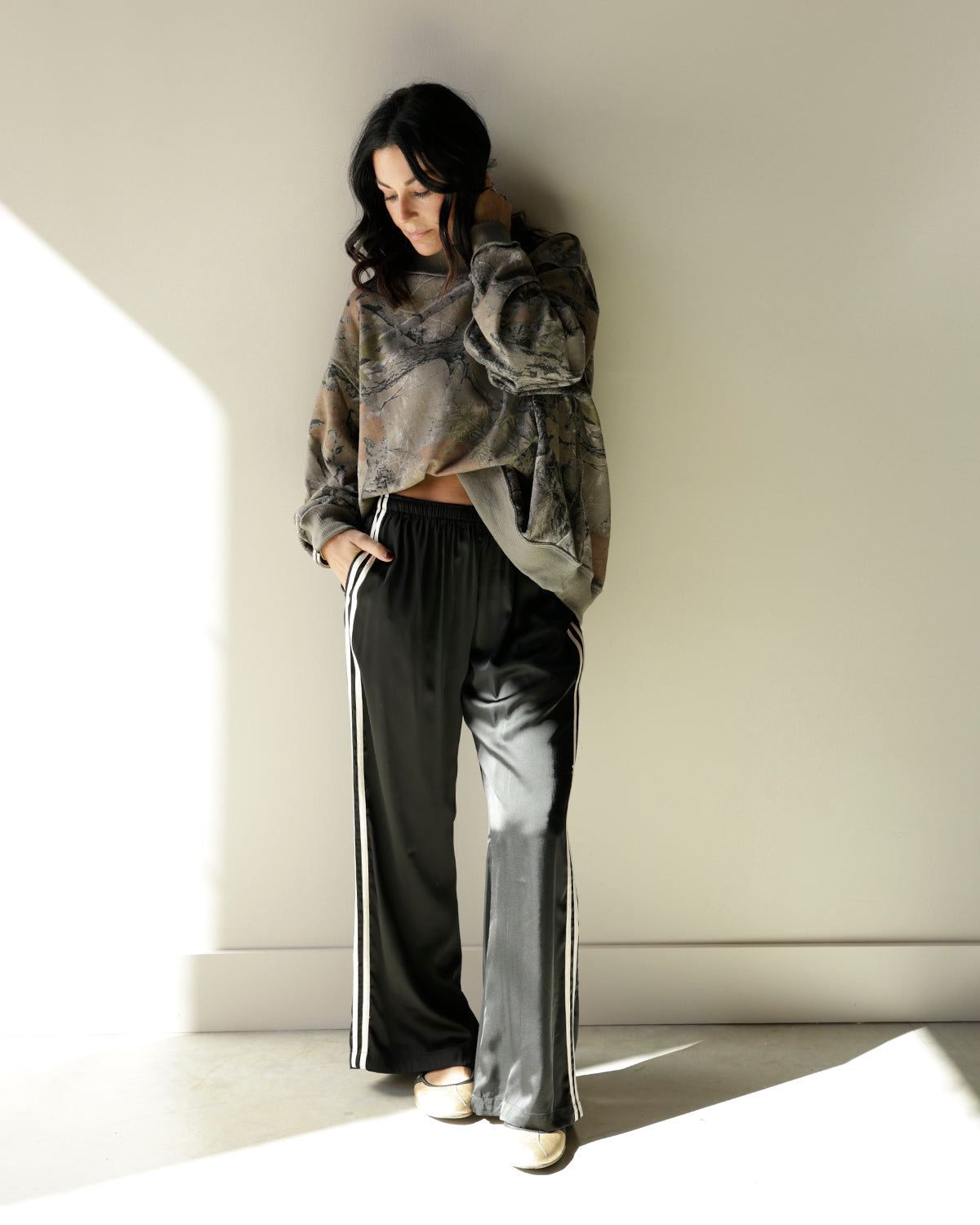 TRENDING CAMO MOCK NECK SWEATSHIRT