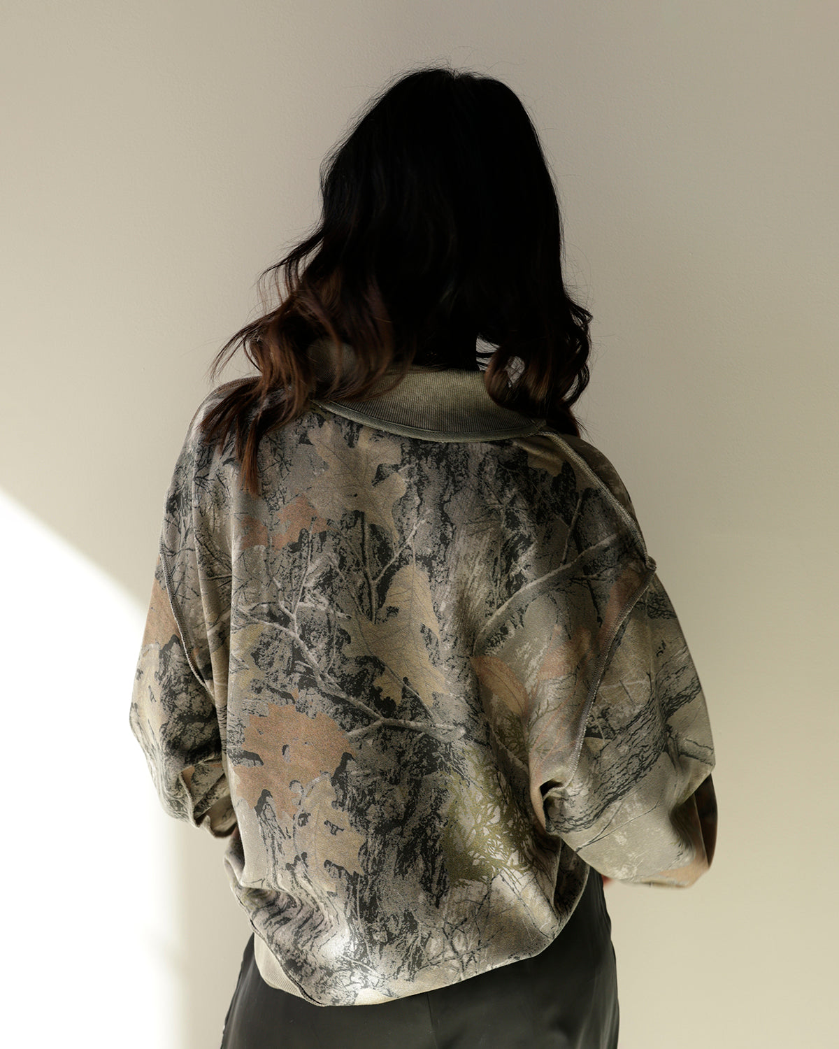 TRENDING CAMO MOCK NECK SWEATSHIRT