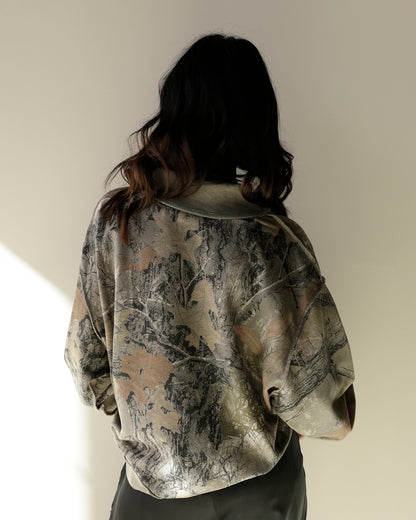 TRENDING CAMO MOCK NECK SWEATSHIRT