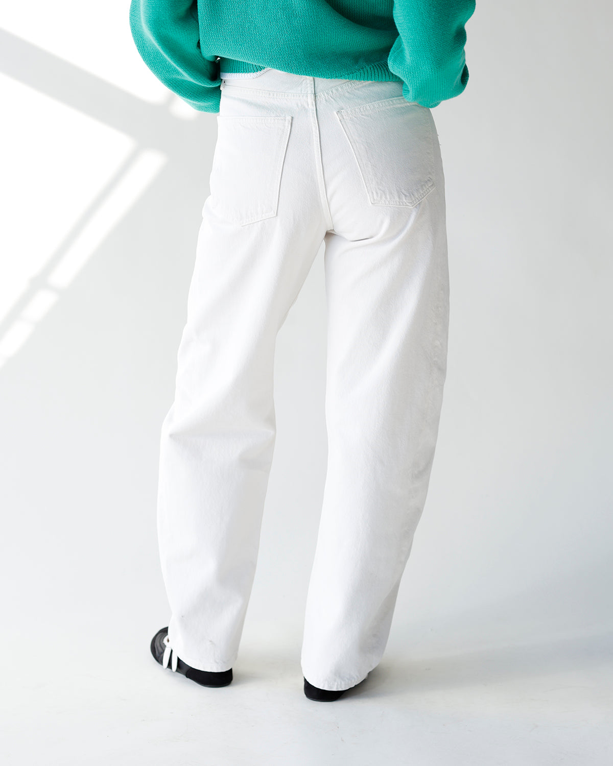 AGOLDE LUNA PIECED JEAN IN CHALK WHITE