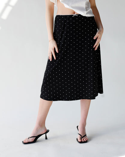 DOT MY HEART POLKA DOT MIDI SKIRT