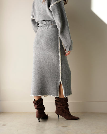 LOLA SWEATER SKIRT X GRAY