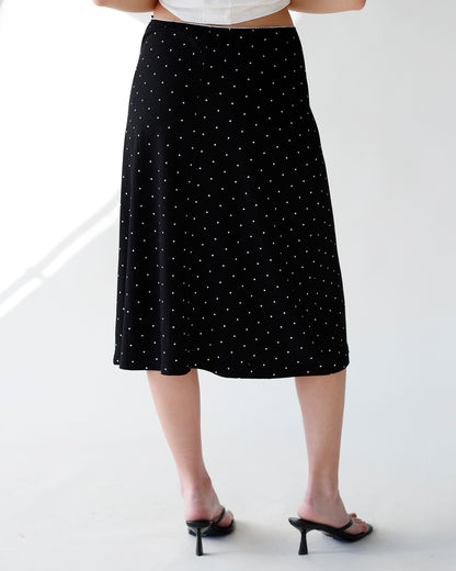 DOT MY HEART POLKA DOT MIDI SKIRT
