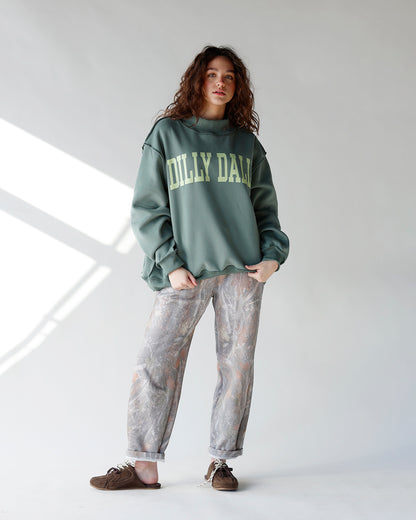 DILLY DALLY MOCK NECK SWEATSHIRT X GREEN