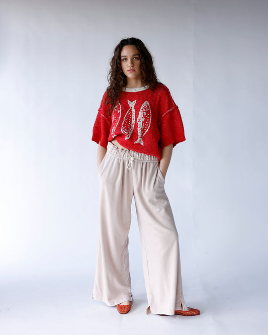 light brown tan fold over waist wide leg sweatpants women wide leg sweatpants