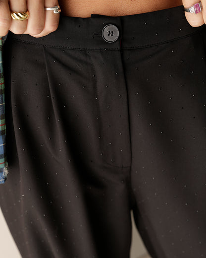 GIZELLE GLITTER BLACK DRESS PANTS