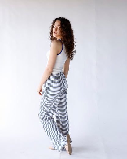 HARBOR STRIPED WIDE LEG PANTS