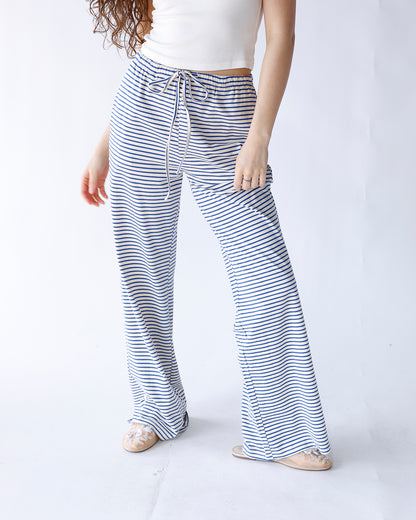 HARBOR STRIPED WIDE LEG PANTS