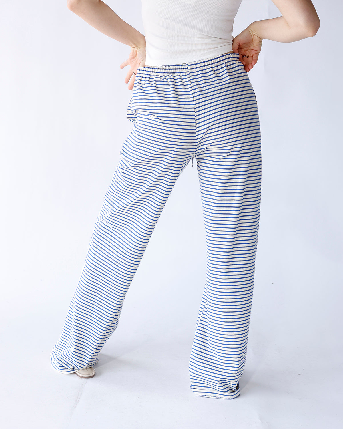 HARBOR STRIPED WIDE LEG PANTS