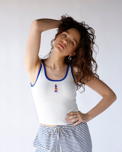 LIGHTHOUSE POINT RIBBED TANK TOP