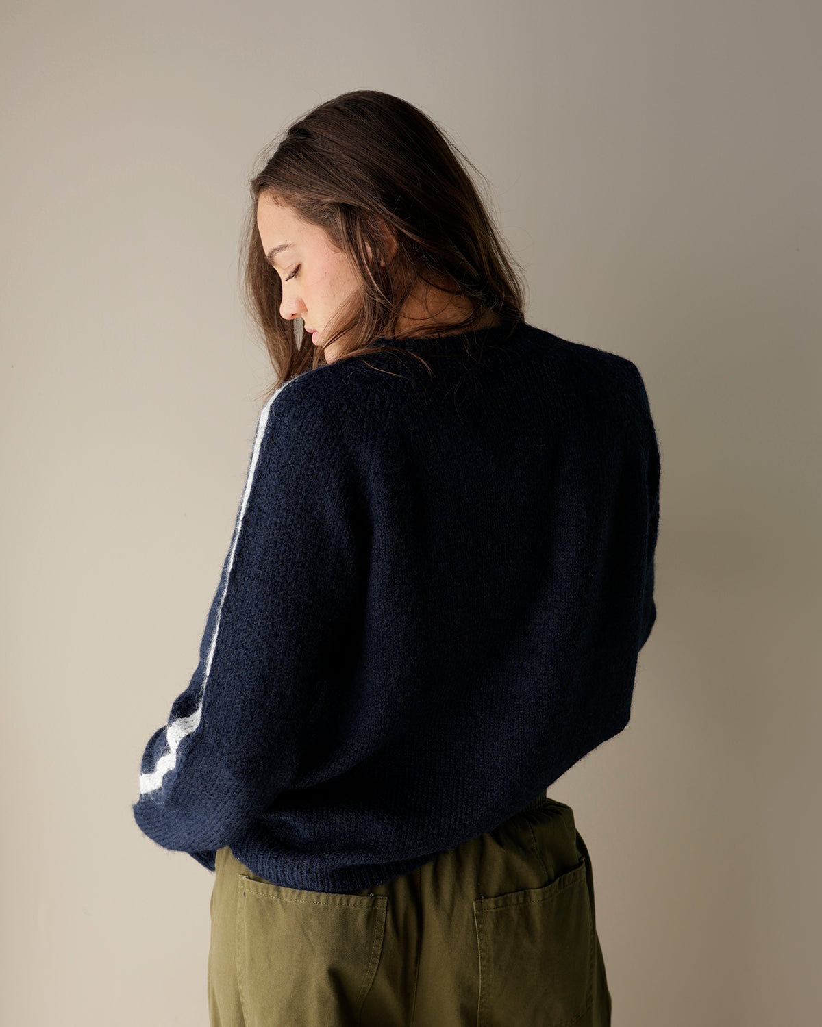 NOEMIE SPORTY VIBES SWEATER X NAVY + IVORY