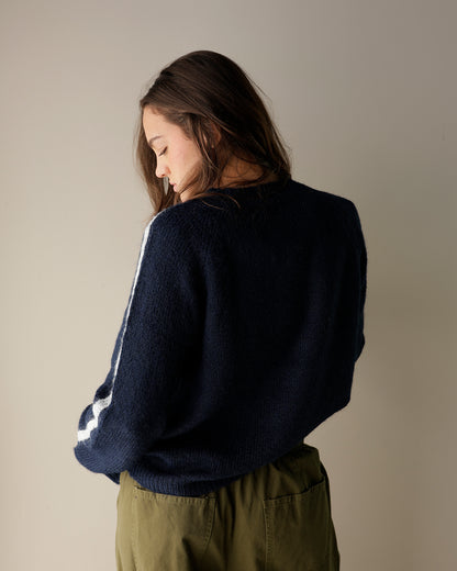 NOEMIE SPORTY VIBES SWEATER X NAVY + IVORY