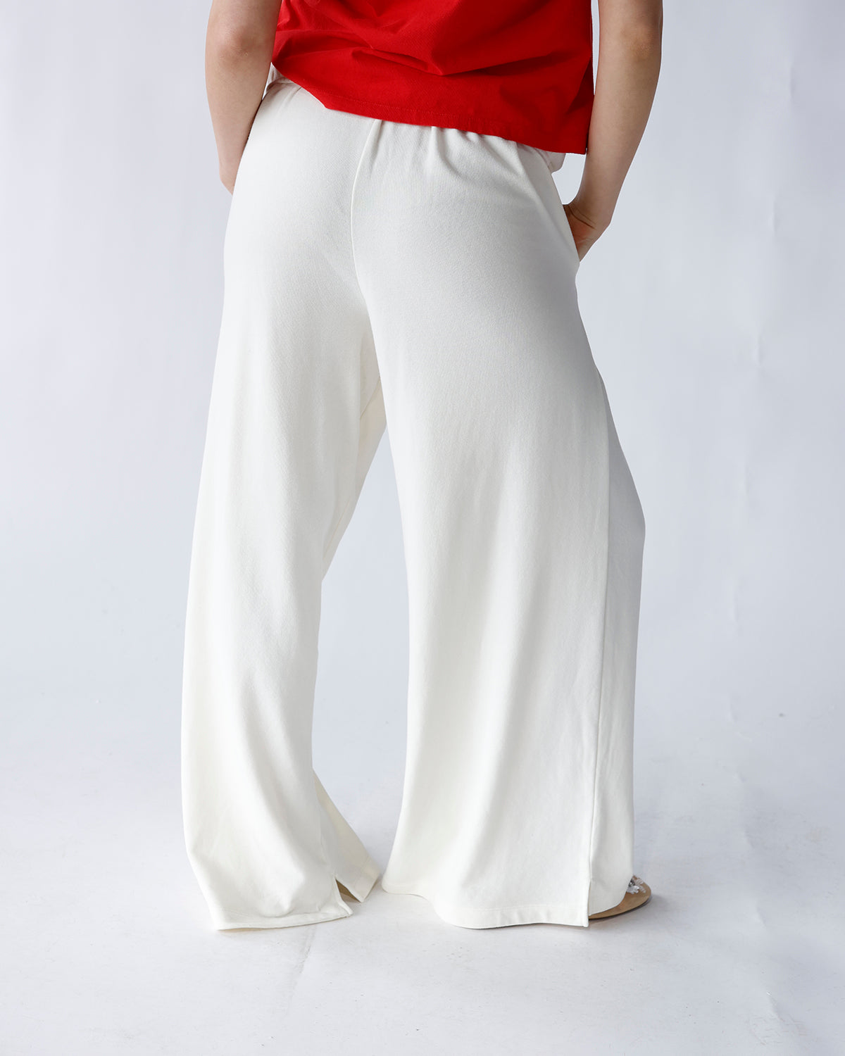 CLOUD FOLD-OVER WAIST WIDE LEG SWEATPANTS