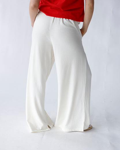 CLOUD FOLD-OVER WAIST WIDE LEG SWEATPANTS