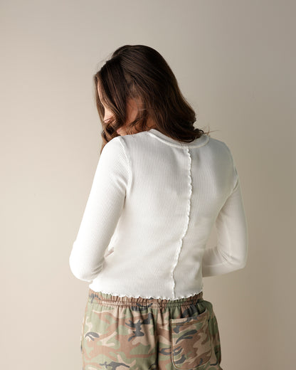 FREE PEOPLE PIECE BY PIECE LACE CUFF TOP