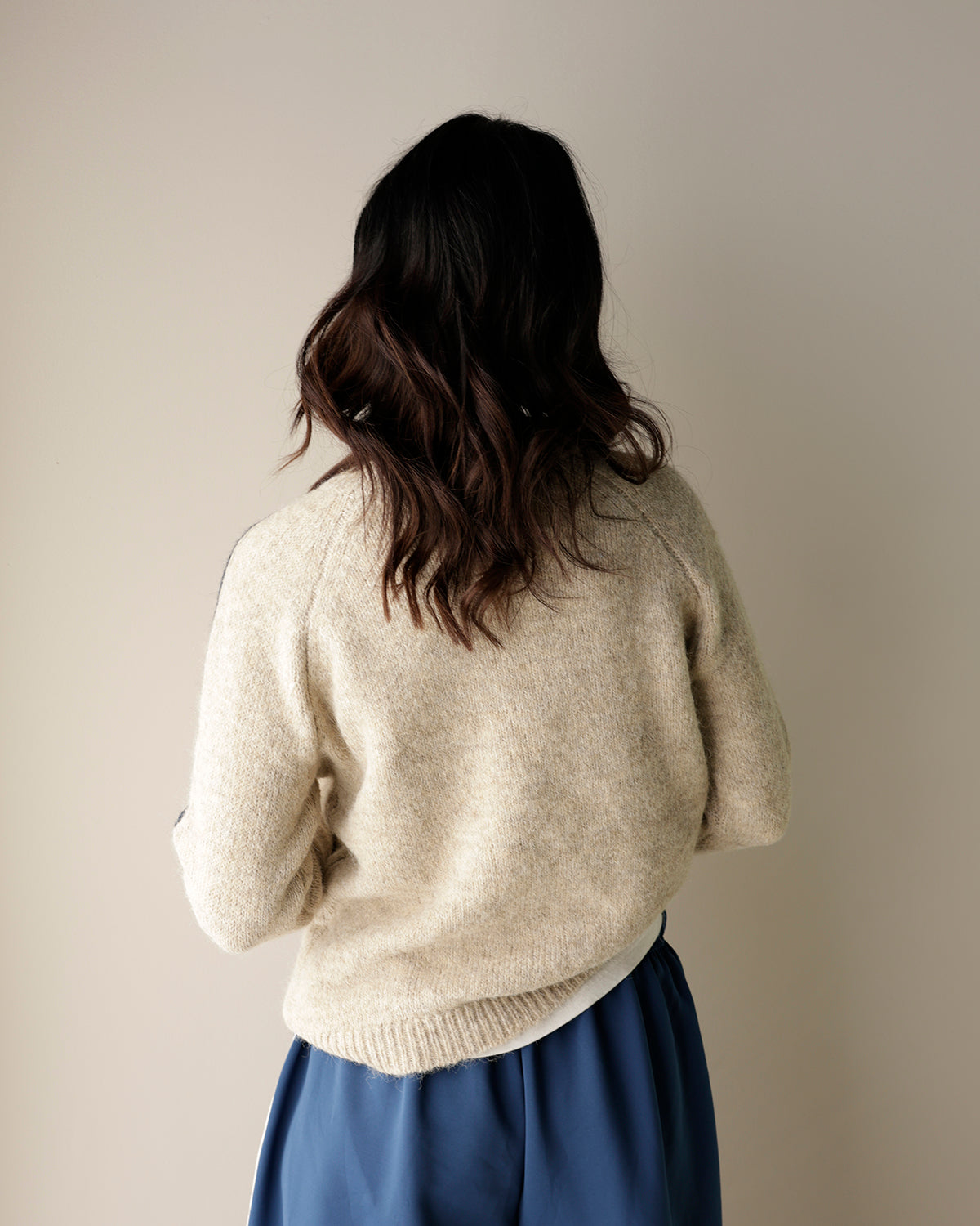 NOEMIE SPORTY VIBES SWEATER X OATMEAL + NAVY