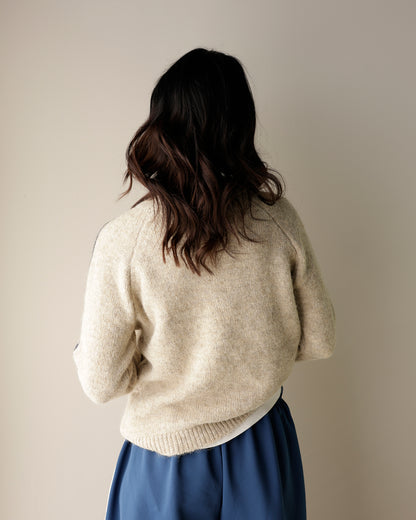 NOEMIE SPORTY VIBES SWEATER X OATMEAL + NAVY