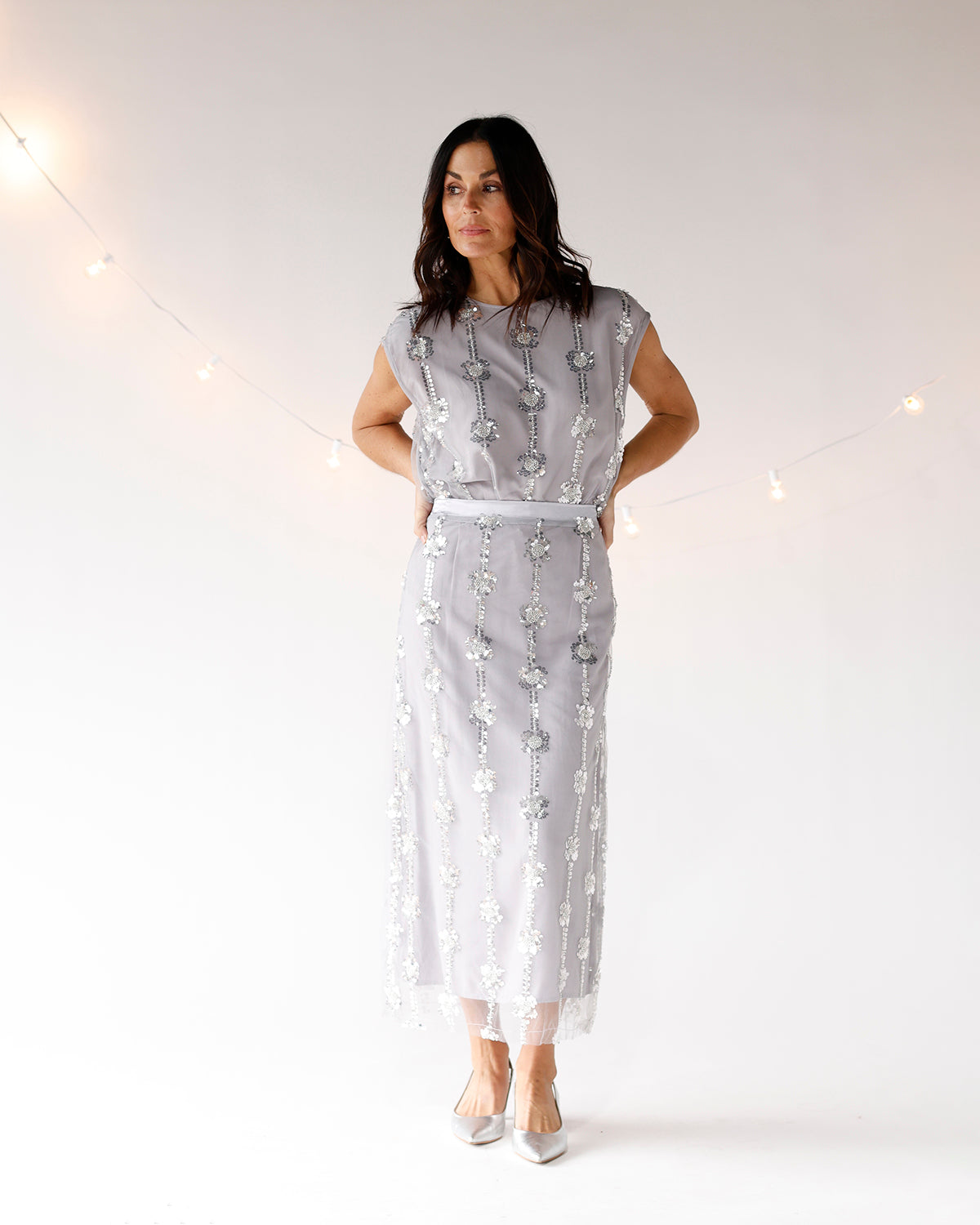 sheer sequin midi dress THE HIP EAGLE BOUTIQUE