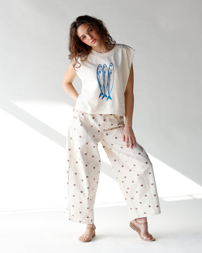 THREE LITTLE FISH MUSCLE TEE