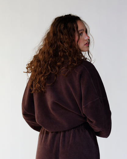 BOYS LIE BFFAE HALF ZIP A1 CREWNECK