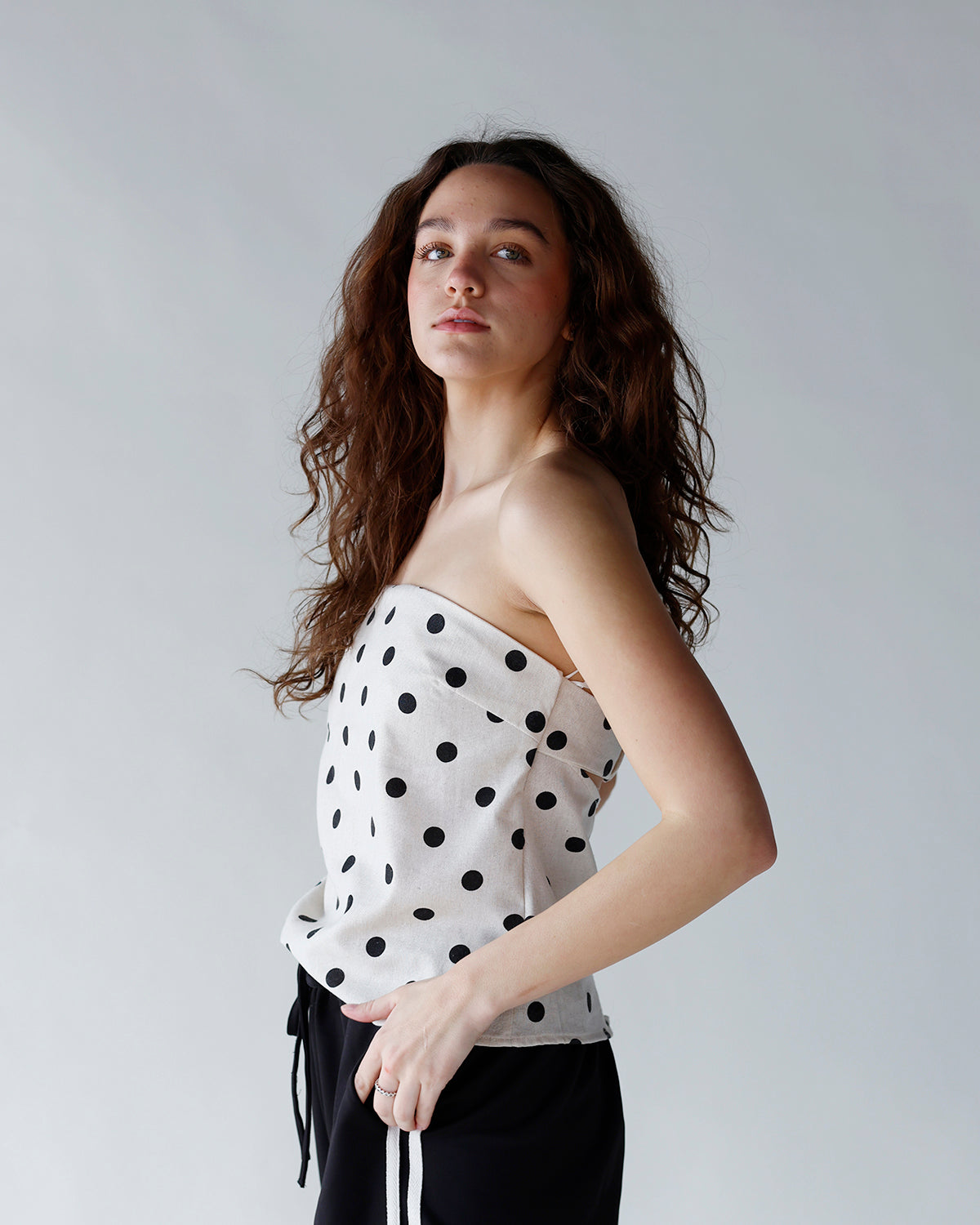 SPOTTED SWEETHEART TUBE TOP