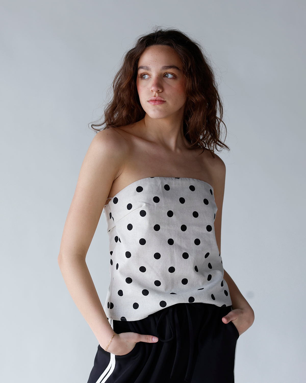 SPOTTED SWEETHEART TUBE TOP